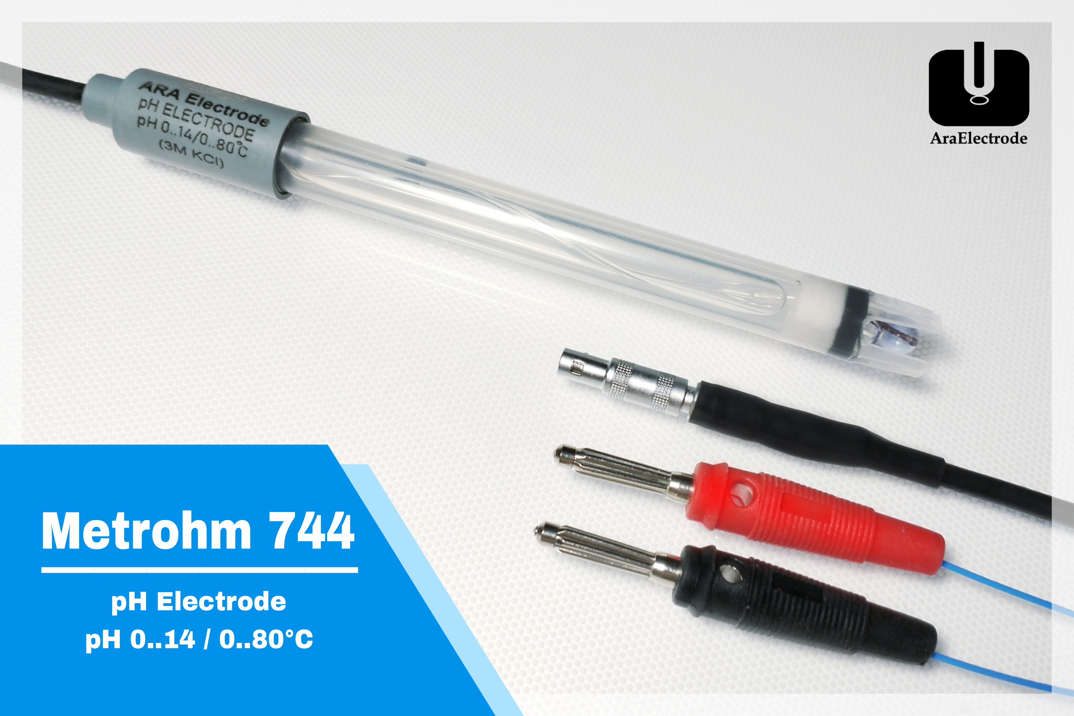 الکترود pH متراهم Metrohm 744 (جایگزین) /گارد دار بدنه PP (پلی پروپیلن)